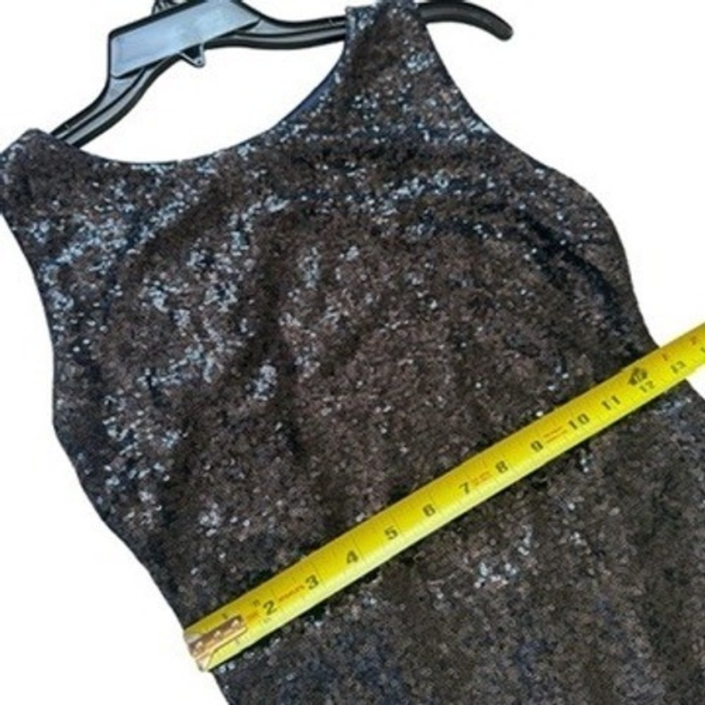 Navy Sequined Mermaid Gown Keyhole Back Formal Dress Women Small - Picture 8 of 8